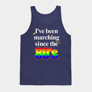 Gay Pride Marching LGBT Eighties Tank Top